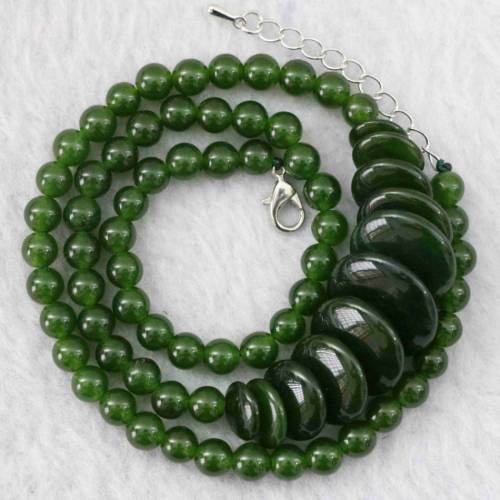 Taiwan green natural chalcedony jades 6mm round beads charming women jewelry pendant chain necklace elegant gifts 18inch B1027