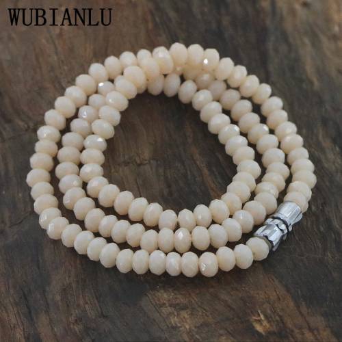 WUBIANLU 2x4mm Natural Jades Amazons Lapis Lazuli Red Chain Abacus Beads Necklace Women In Choker Necklaces Jewelry Wholesale
