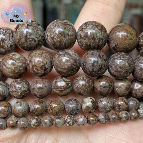 Natural Coffee Snowflake Jasper Stone Beads Round Faceted Loose Beads For Jewelry Making Diy Necklace Bracelet Charm 4-12mm 15