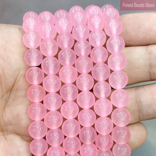 Natural Stone Beads Pink Jasper Jades Round Spacer Beads DIY Bracelet Necklace for Jewelry Making 15 Strand 4 6 8 10 12 14MM