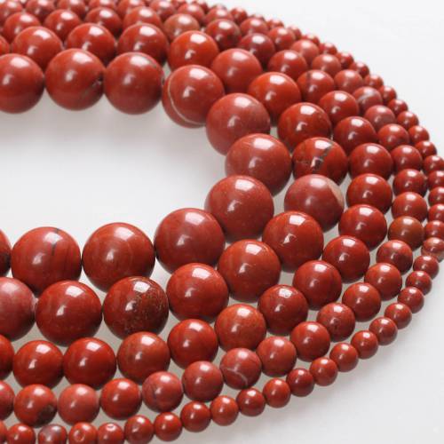 Natural Stone Beads Red Stone Beads Red Jasper Round Loose Beads 4 6 8 10 12mm For Diy Bracelets Necklace Jewelry Making