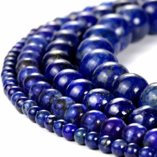 Natural Blue Lapis Lazuli Stone Beads for Jewelry Making DIY Bracelet Accessories