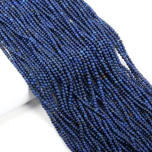 Natural Stone Beads Round Blue Lapis lazuli Loose Spacer Beaded For Jewelry Making DIY Bracelet Necklace Accessories Wholesale
