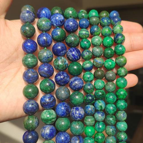 AAA Natural Stone Azurite Lapis Lazuli Malachite Round Loose Beads for DIY Bracelet Necklace Jewelry Making 15 Strand 6/8/10mm"