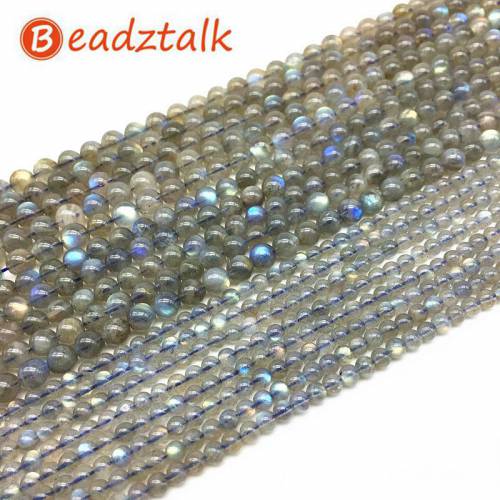 High Quality Natural Labradorite Stone Beads Moonstone Smooth 4 mm 5 mm 6 mm 7 mm 8 mm 15 inch For DIY Jewelry Making Supplies