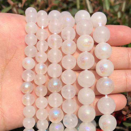 Natural Stone White Moonstone Beads Round Loose Spacer Beads For Jewelry Making DIY Bracelet Necklace 6/8/10mm 15Inches