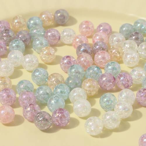8 10 12mm Natural Snow Cracked Crystal Beads For Jewelry Making Women Diy Accessories Loose Round Spacer Quartz Beads Wholesale