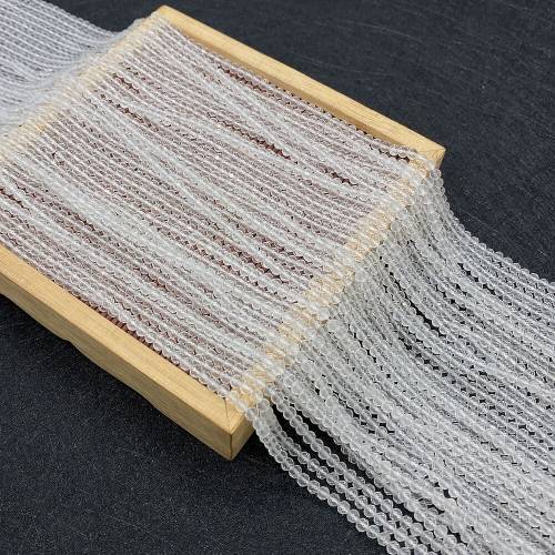 Natural Stone Transparent Quartz Crystal Beads Faceted Beads for Jewelry Accessories DIY Loose Round Bead Jewelry Making 2/3/4mm