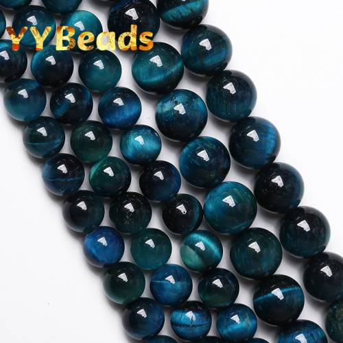 5A Natural Blue Tiger Eye Stone Beads Round Loose Beads For Jewelry Making DIY Bracelet Necklace Accessories 4mm-14mm 15 Strand