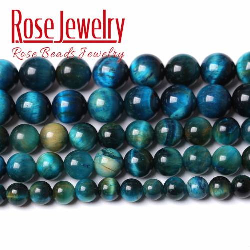 Natural Blue Tiger Eye Beads For Jewelry Making Round Loose Spacer Stone Beads DIY Bracelet Necklaces Accessories 4 6 8 10 12mm
