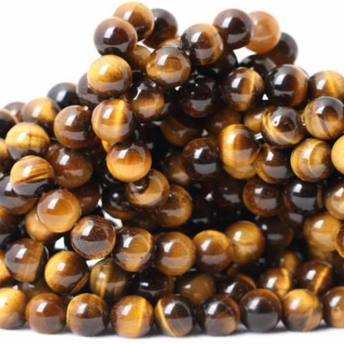 Natural Stone Beads Fashion Yellow Tiger Eye Loose Bead 4/6/8/10mm for DIY Jewelry Making Bracelet Necklace Gift