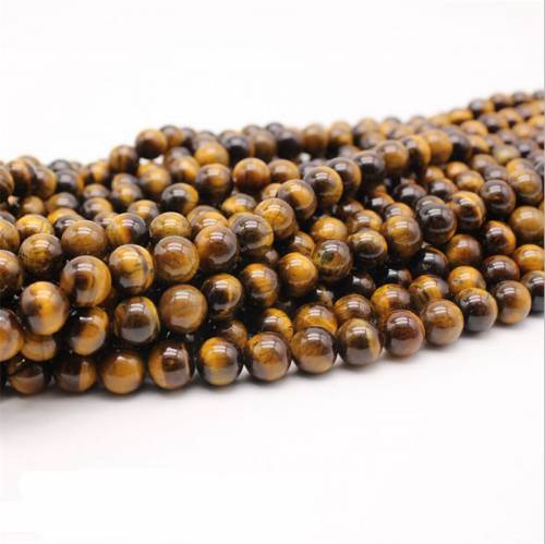 Wholesale Natural Tiger Eye Round Loose Stone Beads For Jewelry Making Diy Bracelet Necklace 4/6/8/10/12 mm Strand 15‘‘