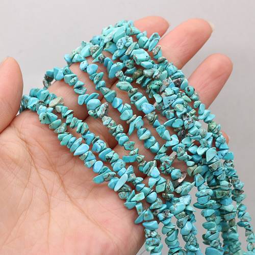 Blue Natural Turquoises Beads 3x5-4x6mm Irregular Freeform Natural Gravel Beads For Jewelry Making DIY Necklace Bracelet 40CM