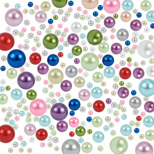 PandaHall Elite 1500 Pieces 12 Color 3 Size No Holes/Undrilled Imitated Pearl Beads Garment Accessories for Vase Fillers - Wedding - Birthday Party...