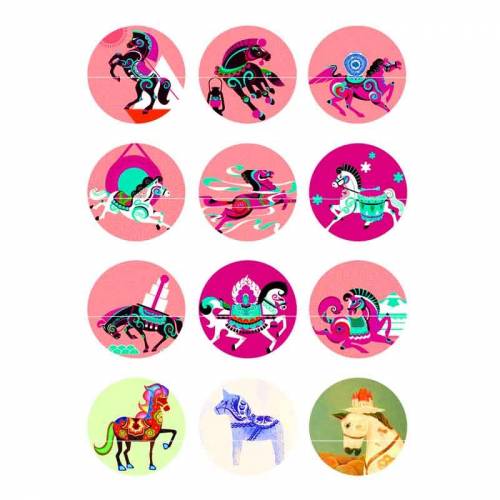 10mm 14mm 16mm 12mm 20mm 25mm 129 12pcs/lot Horse Mix Round Glass Cabochons Jewelry Findings 18mm Snap Button Charm Bracelet