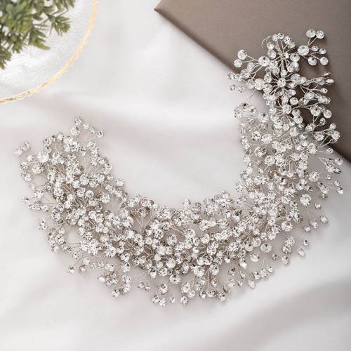 Luxury Headband Full Glisten Drill Beads Decorated Women Hair Band Rhinestone Elegant Bride Wedding Hair Jewelry Accessories