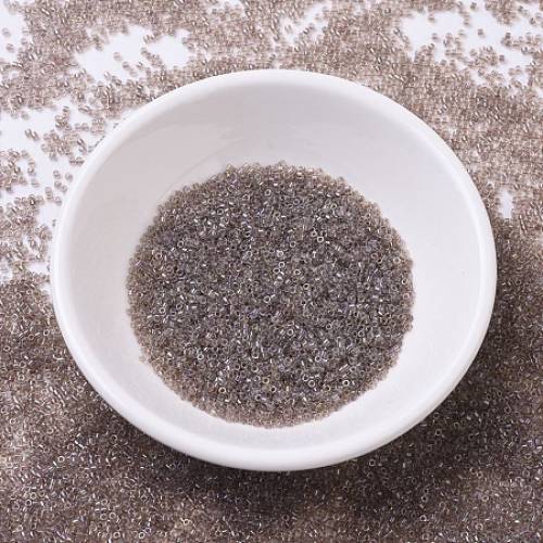 MIYUKI Delica Beads - Cylinder - Japanese Seed Beads - 11/0 - (DB0064) Taupe Lined Crystal AB - 13x16mm - Hole: 08mm; about 2000pcs/10g