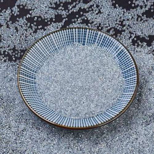 MIYUKI Delica Beads - Cylinder - Japanese Seed Beads - 11/0 - (DB1677) Pearl Lined Transparent Pale Gray AB - 13x16mm - Hole: 08mm; about 2000pcs/10g