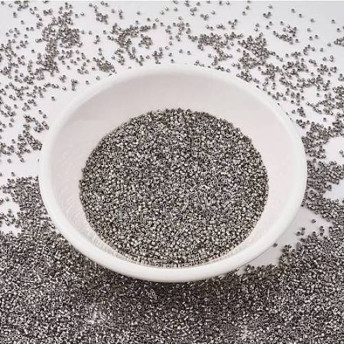 MIYUKI Delica Beads Small - Cylinder - Japanese Seed Beads - 15/0 - (DBS0021) Nickel Plated - 11x13mm - Hole: 07mm; about 35000pcs/10g