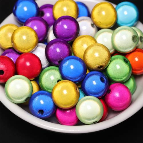 MultiColor Reflective Laser Spacer Double Beads Loose Materials Bracelet Acrylic Beaded Necklace Jewelry Making