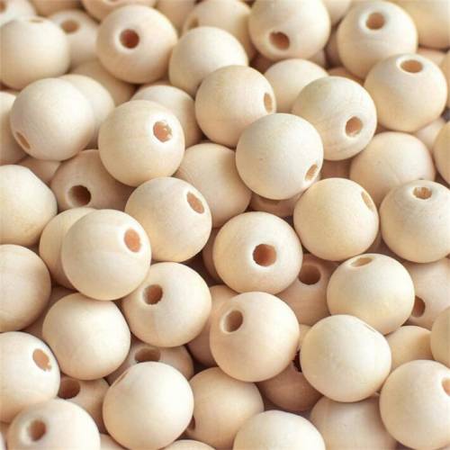 10-100Pieces Wooden Natural Round Wooden Beads DIY 6/8/10/12/14/16/18/20/25mm For Bracelet Necklace Accessories Jewelry Making
