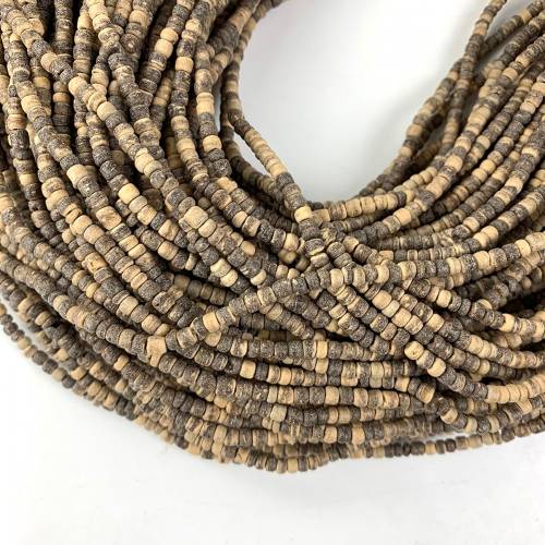 5 String 3mm Natural Coconut Shell Environmental Spacer Wooden Beads Round Diy Jewelry Making Necklace Bracelet Buddhist Jewelry