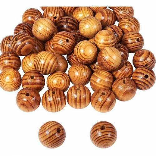 Arricraft 100 pcs 25mm Dyed Natural Wood Spacer Beads Round Polished Ball Wooden Loose Beads for Bracelet Pendants Crafts DIY Jewelry Making - Hole...