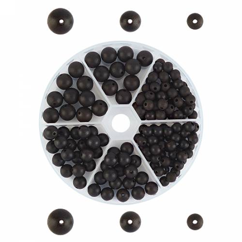 Natural Ebony Wood Beads - Round - Dyed - 6mm/8mm/10mm - 160pcs/box