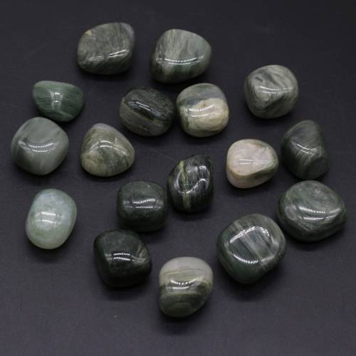 Wholesale25PCS Natural SemStones Green Wood Grain Irregular Stone Beads Making DIY Necklace Jewelry Home Decorate Ornament Gift