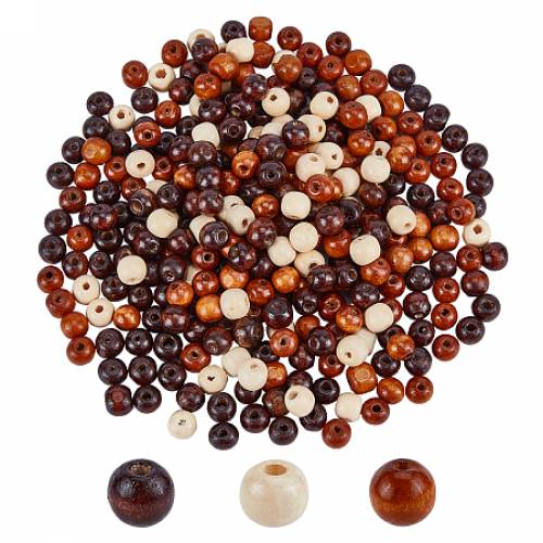 Wood Beads - Rondelle - Mixed Color - Mixed Color - 10~11x8~11mm - Hole: 3mm - 3 colors - 200pcs/color - 600pcs/bag