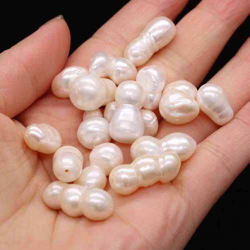 5pcs Natural Freshwater Pearl Beads Gourd Shape White Pearl Loose Beads For Jewelry Making DIY Bracelet Necklace Trendy Gift