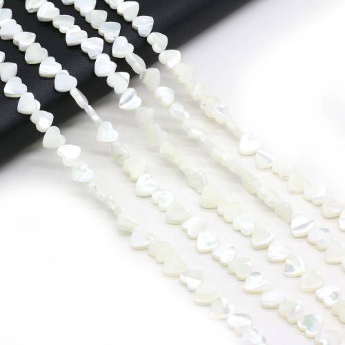 Natural Freshwater White Love Heart Shell Mother Of Pearl Loose Spacer Beads For Jewelry Making Bracelet Necklace 6/8/10/12mm