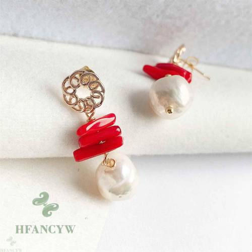 10-12mm Natural Baroque Freshwater Pearl Earrings Mesmerizing Fashion Jewelry Earbob Accessories Cultured Dangle Wedding