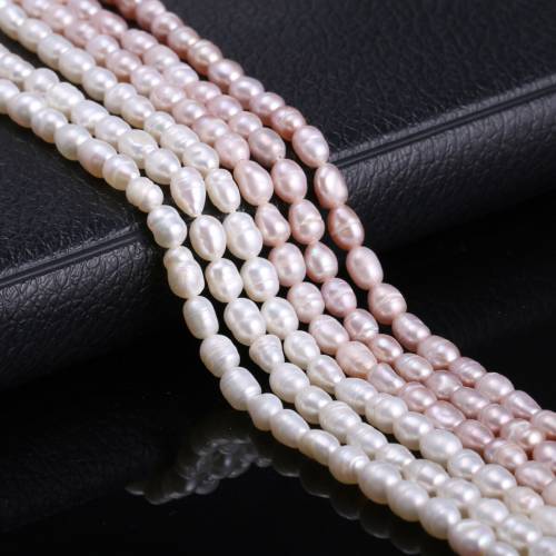 100% Natural Freshwater Pearl Beading Purple Rice Shape Loose Pearls for DIY Charms Bracelet Necklace Jewelry Making Strand 36cm