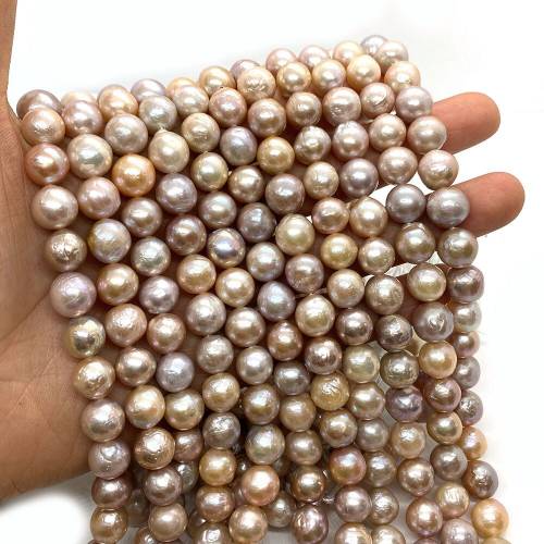 100% Natural Pearl Beads Purple Broque Freshwater Pearls Oval Pink Round Potato Pearl Beads for Jewelry Making DIY Craft Charms