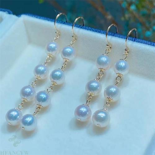 10mm Natural White shell pearl Earring 18k Ear Drop Classic Dangle Fashion Gift Wedding Accessories