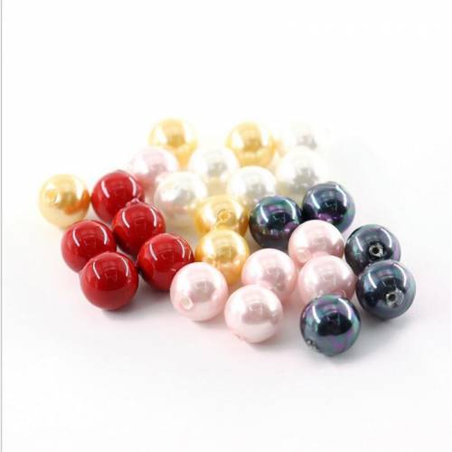 10pcs 1Bag Half Hole Natural Freshwater Shell Pearl Spacer Loose Beads for 8/10/12/14mm fits DIY Earring Pendant Jewelry Making