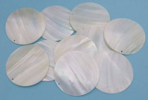 10pcs 60mm round coin shell natural white mother of pearl jewelry making