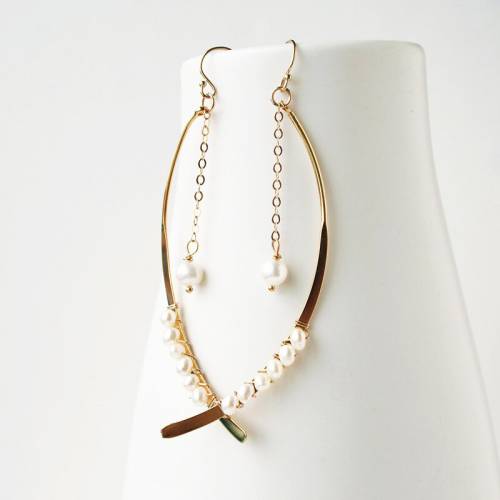 14K Gold Filled Jewelry Natural Pearl Drop Earrings Handmade Boho Oorbellen Brinco Vintage Jewelry Earrings For Women Pendientes