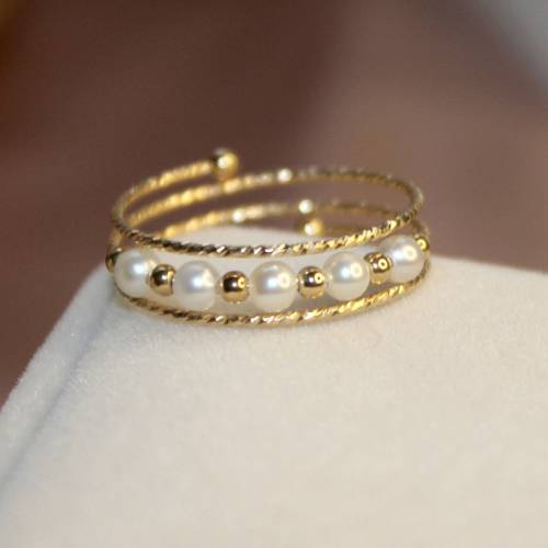 14K Gold Filled Pearl Rings 3MM Natural Pearl Jewelry Handmade Knuckle Ring Mujer Boho Bague Femme Minimalism Boho Rings