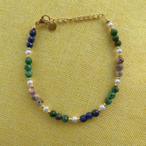 2022 New 18KGF Freshwater Pearl Nature Stone Round Bead Bracelet For Woman Jewelry Party Girl‘s Gift Unusual Bracelet