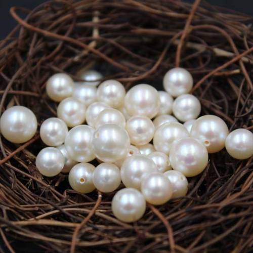3~8mm A Grade White Semi-hole Natural Freshwater Pearl Loose Beads DIY Charms Jewelry Making Accessories Pearls Bead Wholesale
