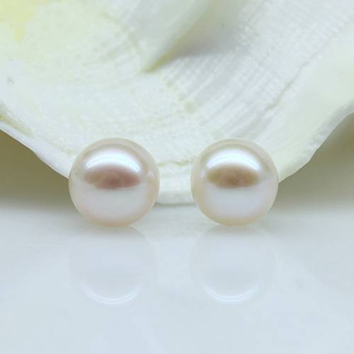 3A quality natural freshwater pearl 3mm~55mm white pink purple half drilled round pearl for jewelry