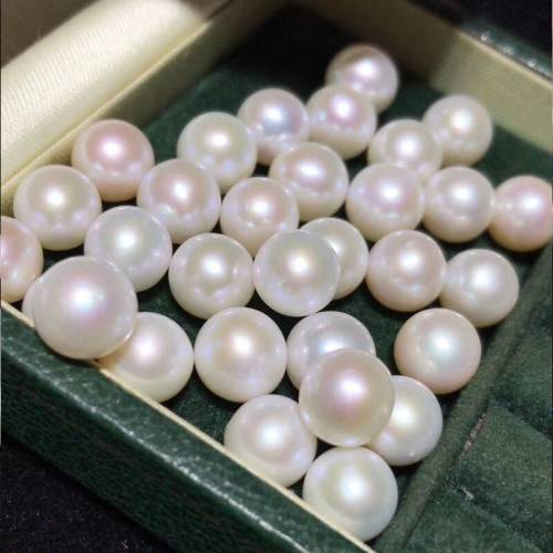 4A Quality Loose Round Pearls High Luster Flawless 8-85 9-95mm Freshwater Pearls White Color Natural Pearls for Jewelry Gifts
