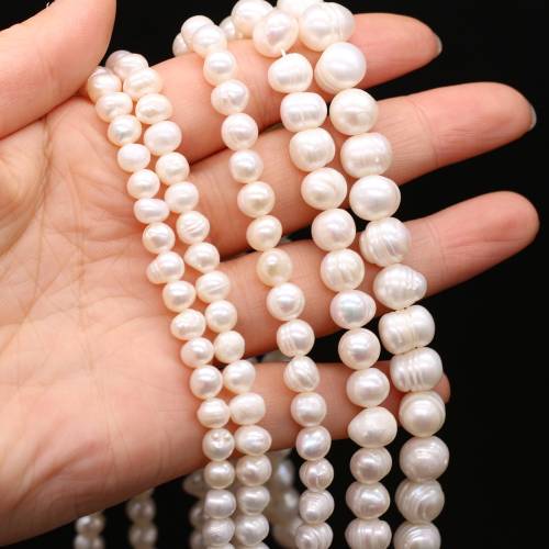 5/6/7/8/9mm Natural Freshwater Pearl Beads Round Loose Pearl Bead for Jewelry Making Women Necklace Bracelet Crafts