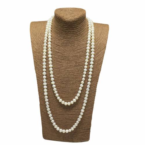 90cm/120cm Long Necklaces Real Natural Freshwater Pearl Sweater Chain Necklace For Women Jewelry Gift
