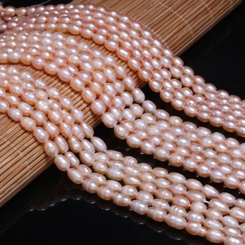 AAA Pink Pearl Bead Natural Freshwater Pearls for Necklace Bracelet Jewelry Making DIY Accessories 5-6mm