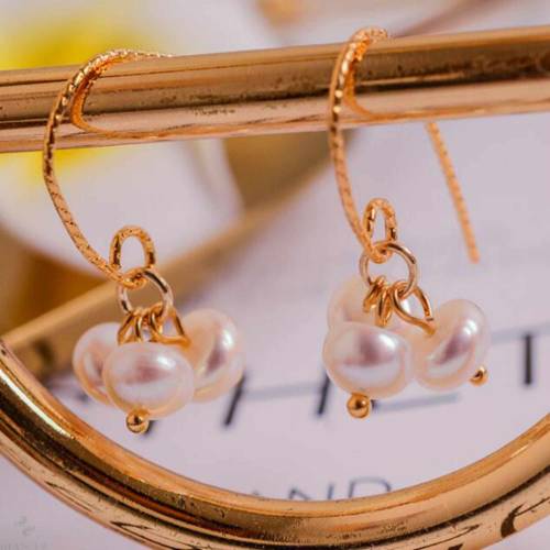 Beautiful Natural White Fresh water Round Pearl Earrings gift New Year Mother‘s Day Diy Lucky Jewelry Fashion VALENTINE‘S DAY