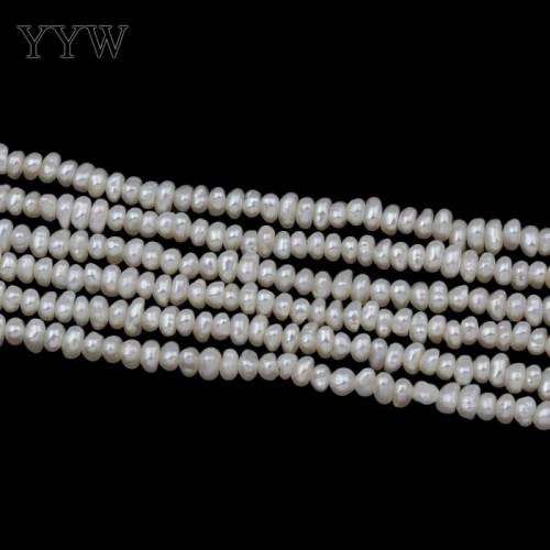 Cultured Baroque Natural Freshwater Pearl Beads Natural White 2-3mm 155 Inch Sold By Strand For Jewelry Making Accessories