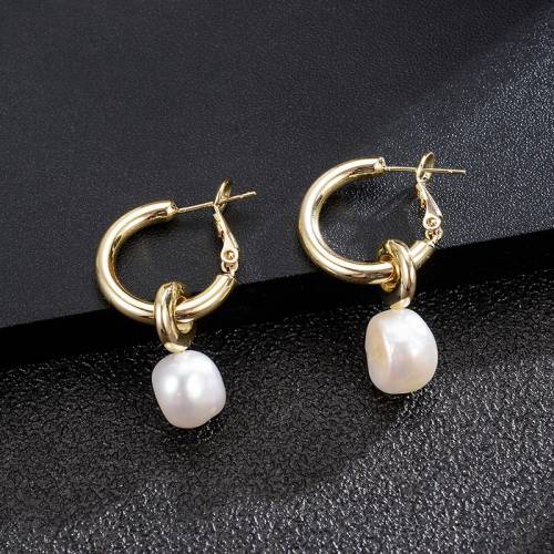 Dorado New Irregular Nature Pearl Pendant Drop Dangle Earrings For Women Girl Round Ear Clip Brincos Bohemian Jewelry 2021 Gift